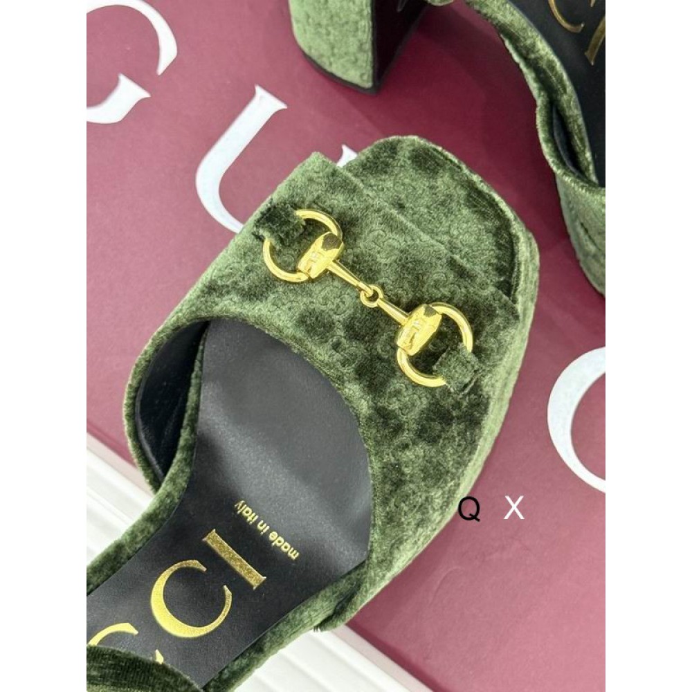 Gucci horsebit platforms velvet 36-41 11.5cm heel Shoes