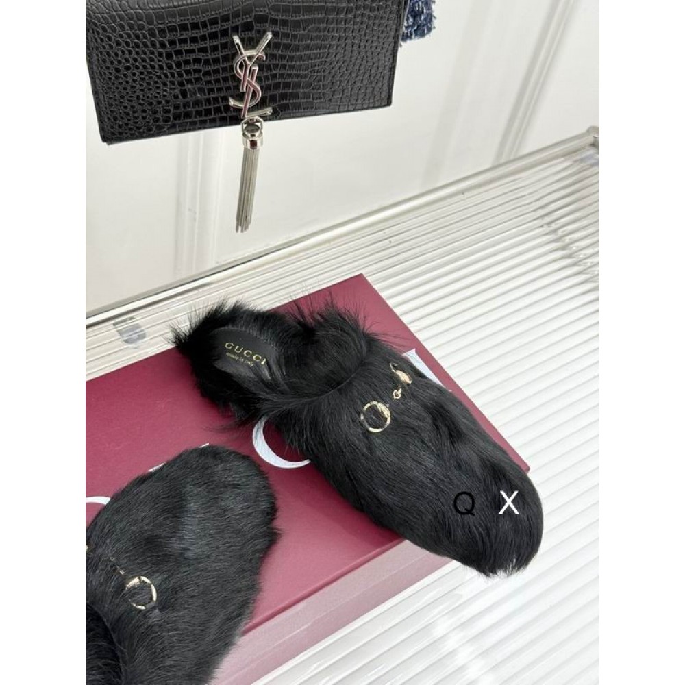 Gucci shearling horsebit mules 36-41 Shoes