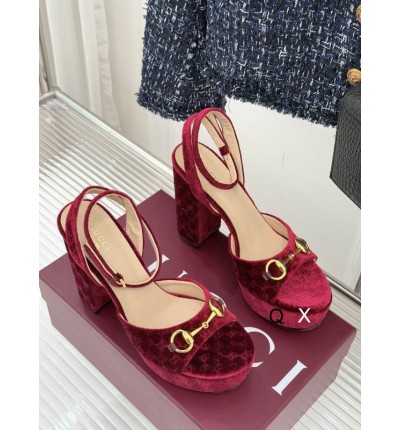 Gucci horsebit platforms velvet 36-41 11.5cm heel