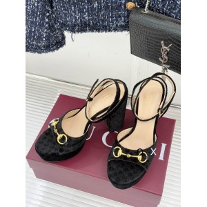 Gucci horsebit platforms velvet 36-41 11.5cm heel Shoes