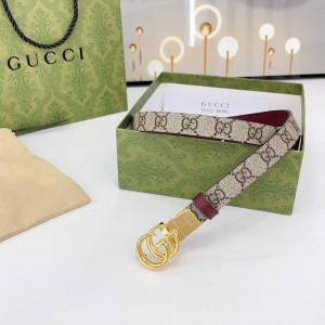 Gucci belt rosso 2cm reversible 