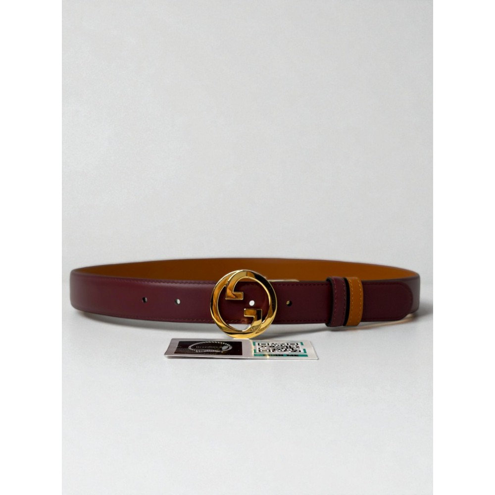 Gucci belt 3cm blondie reversible brown-rosso  Accesories
