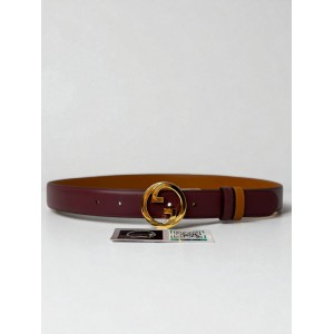 Gucci belt 3cm blondie reversible brown-rosso  Accesories