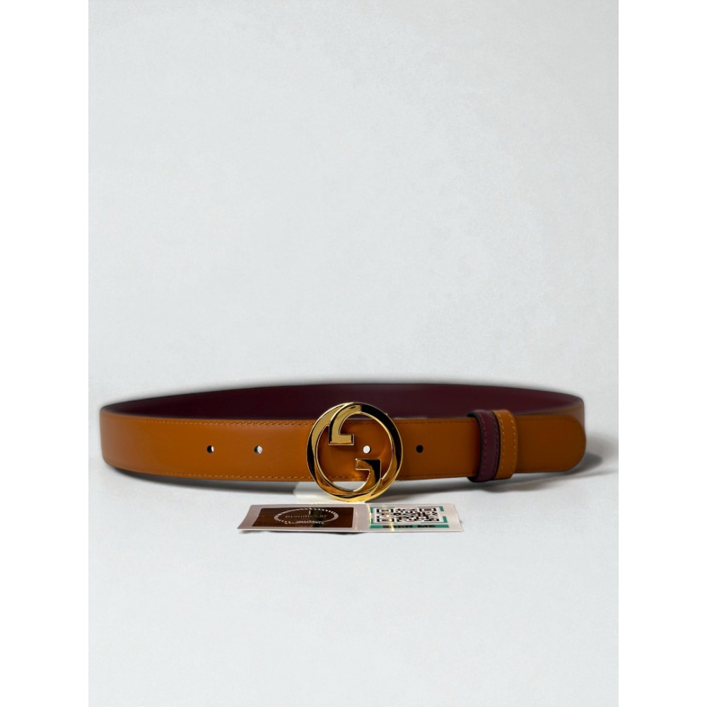 Gucci belt 3cm blondie reversible brown-rosso  Accesories
