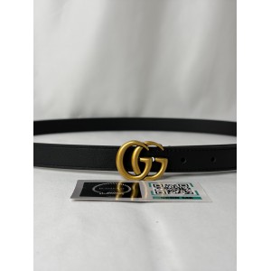 Gucci GG Marmont thin belt 2cm black leather Accesories