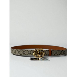Gucci Reversible Marmont belt 3cm beige Supreme and brown leather Accesories