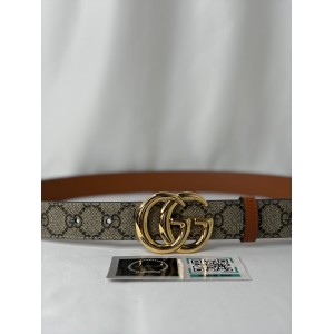 Gucci Reversible Marmont belt 3cm beige Supreme and brown leather Accesories