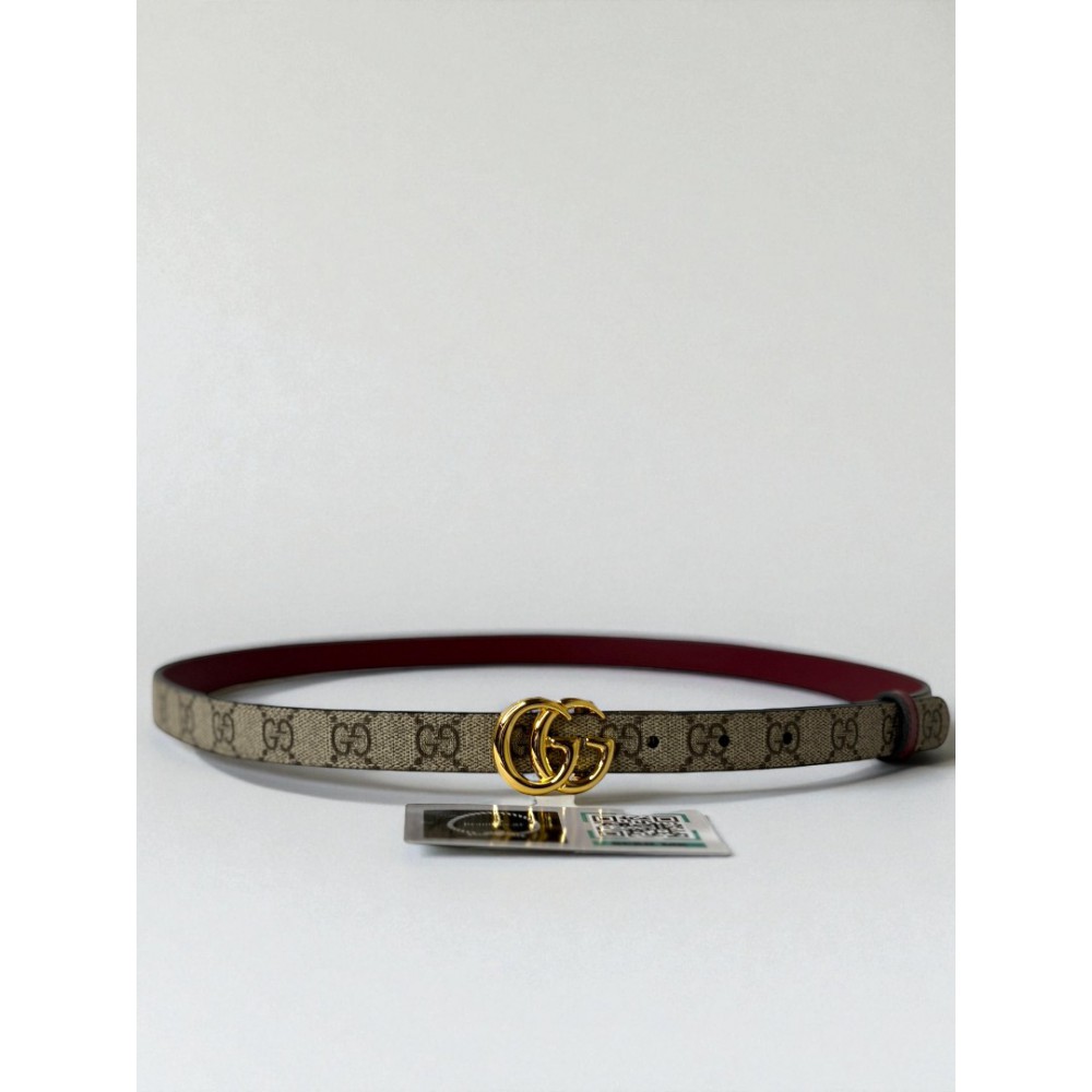 Gucci belt rosso 2cm reversible 
