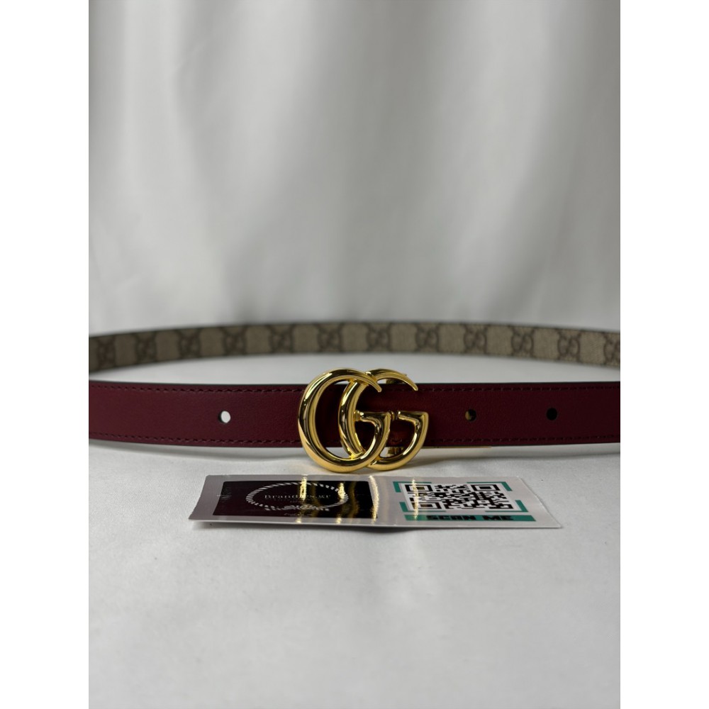 Gucci belt rosso 2cm reversible 