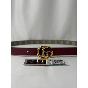 Gucci belt rosso 2cm reversible 