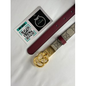 Gucci belt rosso 2cm reversible 