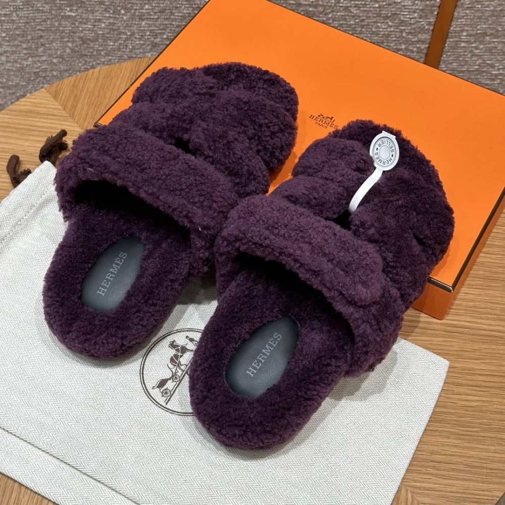 Hermes Sandals Chypre shearling 36-45 Shoes