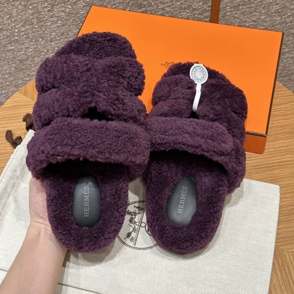 Hermes Sandals Chypre shearling 36-45 Shoes