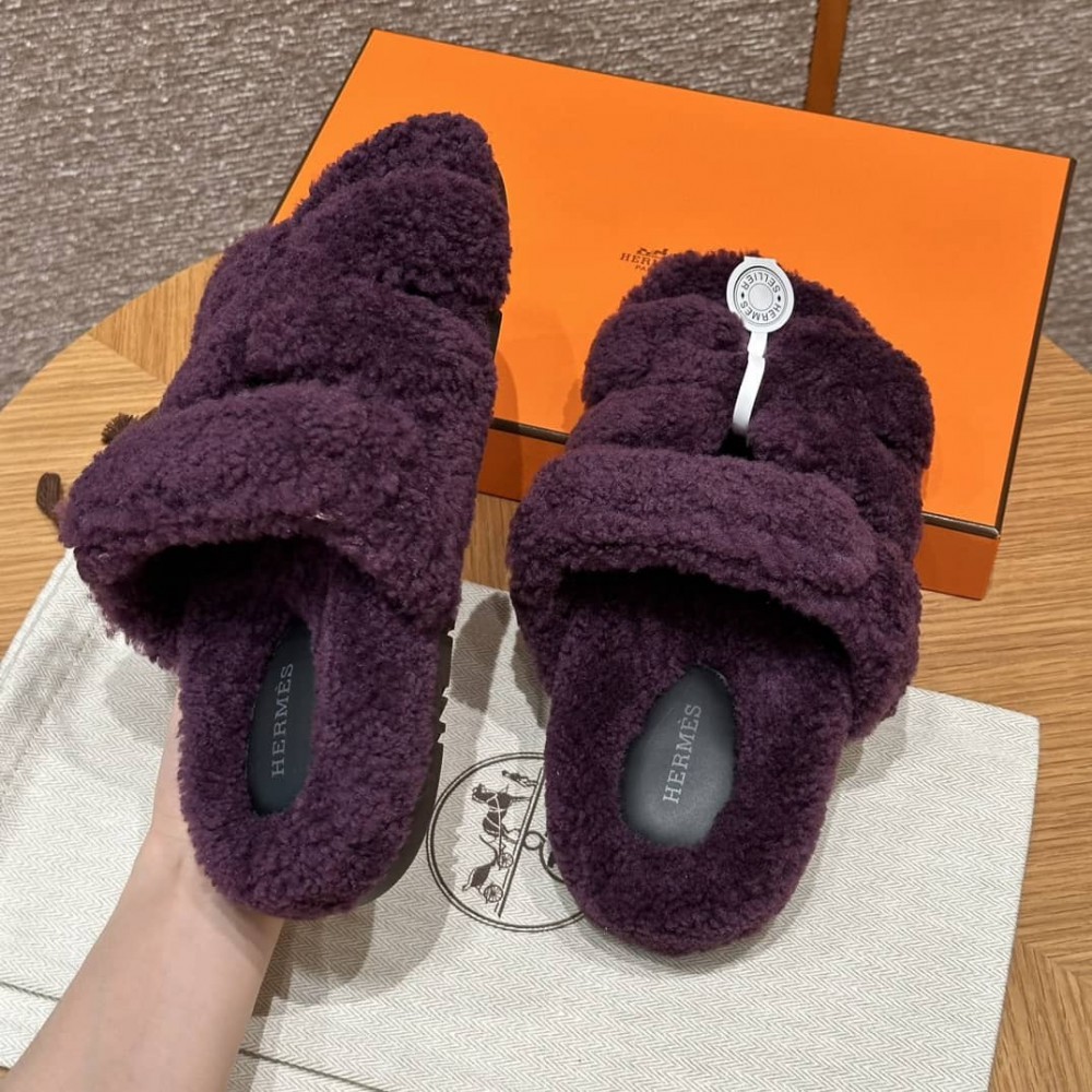 Hermes Sandals Chypre shearling 36-45 Shoes