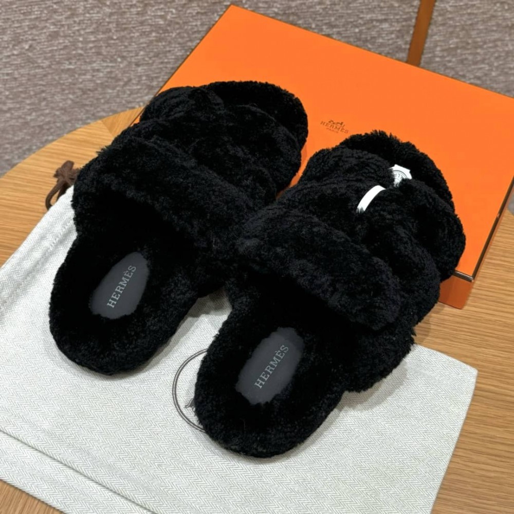 Hermes Sandals Chypre shearling 36-45 Shoes