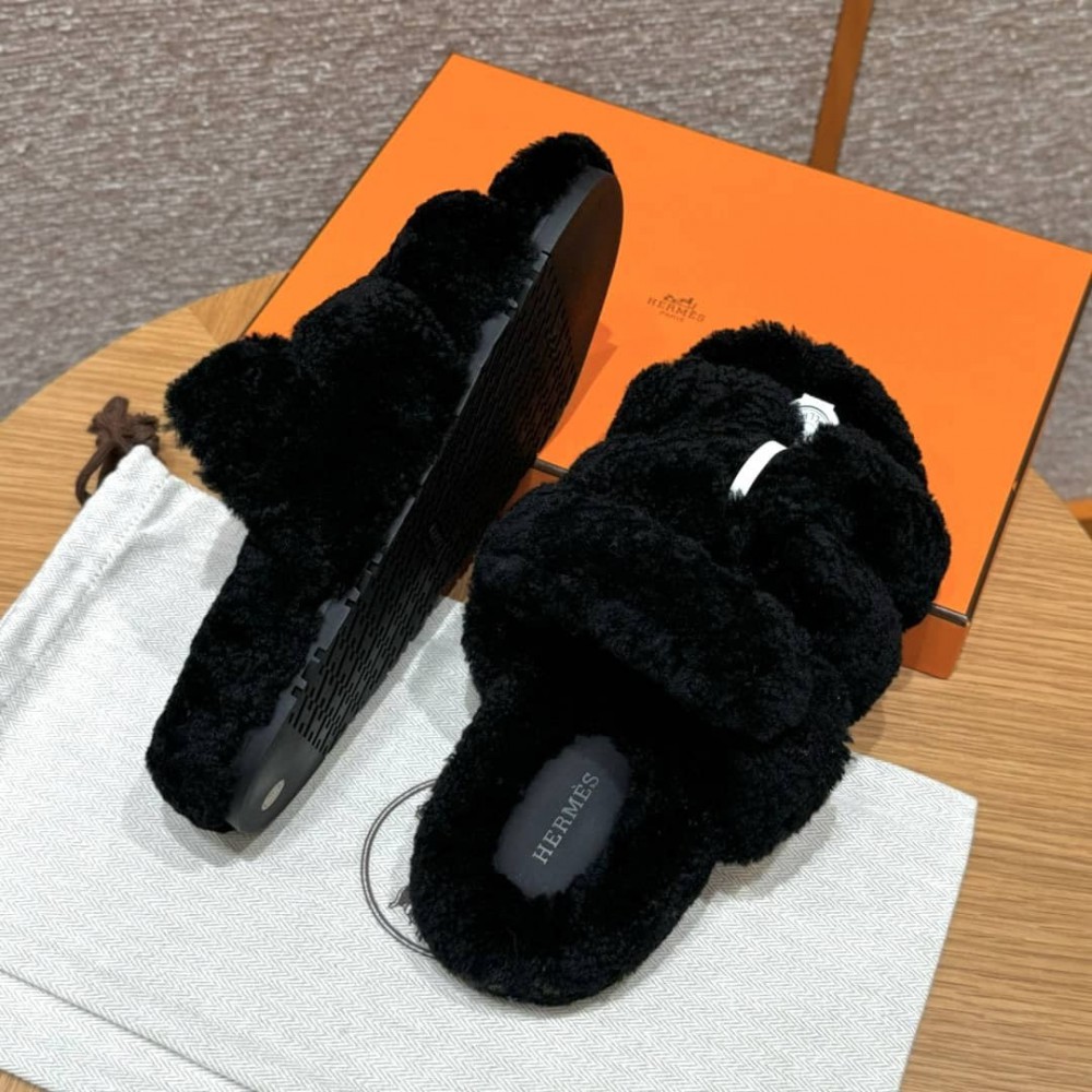 Hermes Sandals Chypre shearling 36-45 Shoes