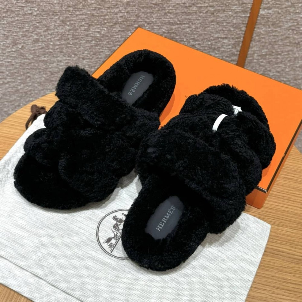 Hermes Sandals Chypre shearling 36-45 Shoes