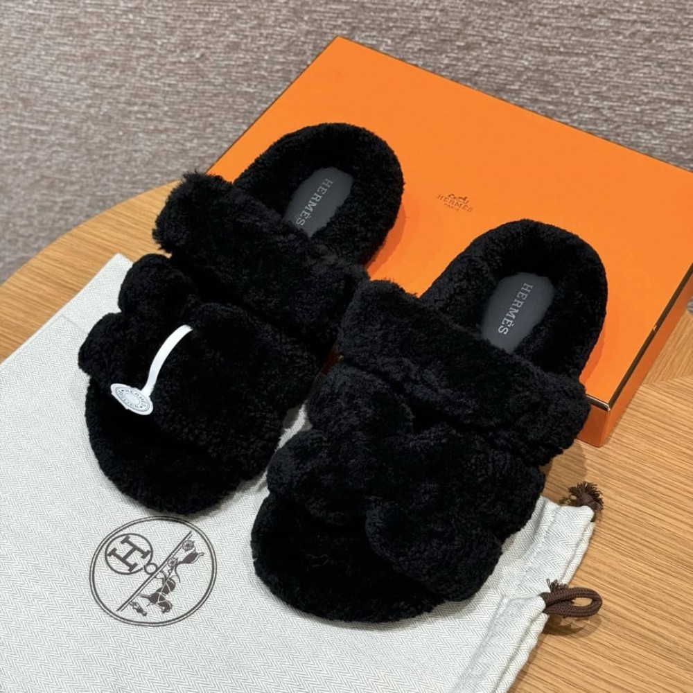 Hermes Sandals Chypre shearling 36-45 Shoes
