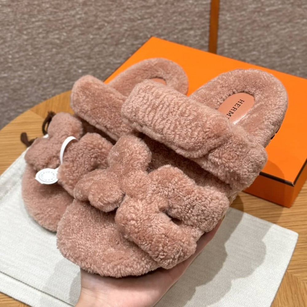 Hermes Sandals Chypre shearling 36-45 Shoes