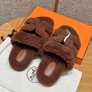Hermes Sandals Chypre shearling 36-45 Shoes