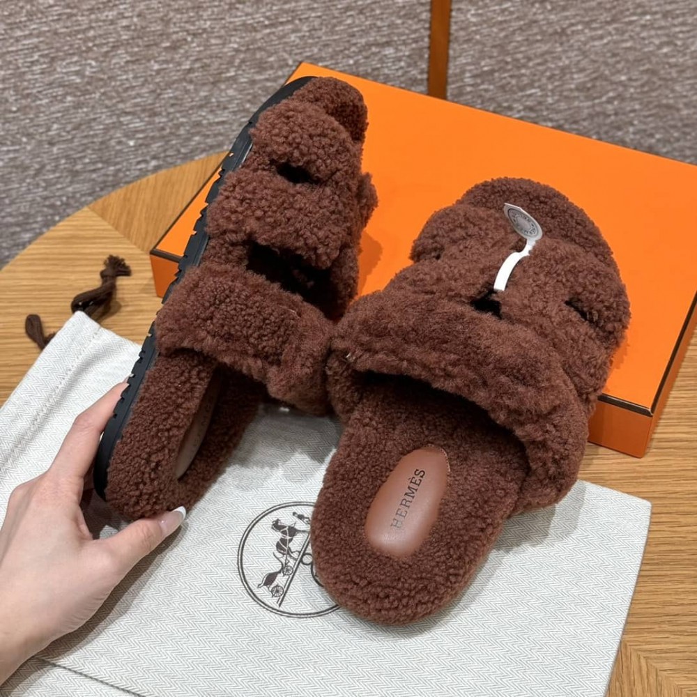 Hermes Sandals Chypre shearling 36-45 Shoes