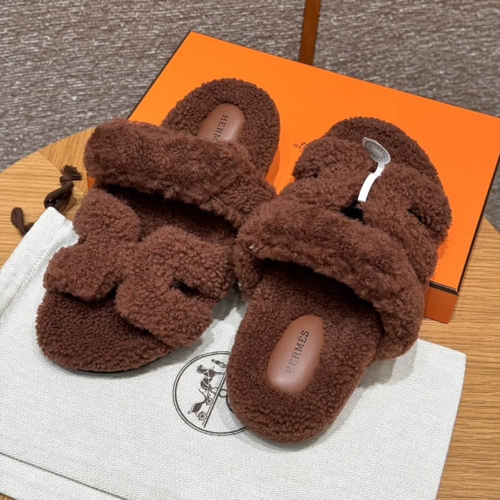 Hermes Sandals Chypre shearling 36-45 Shoes