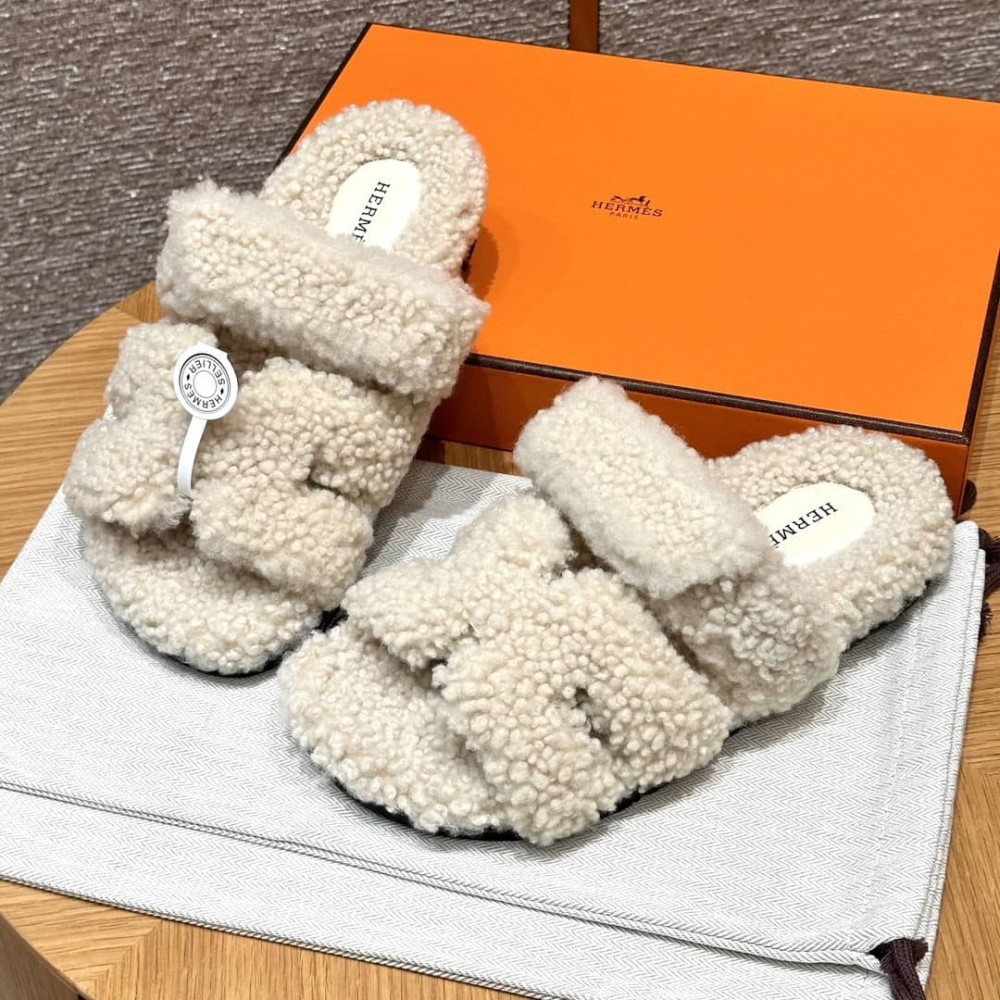 Hermes Sandals Chypre shearling 36-45 Shoes
