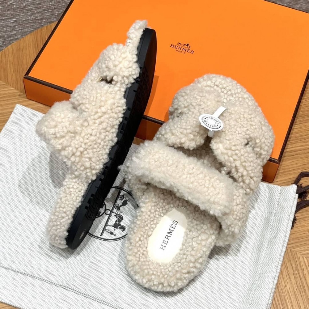 Hermes Sandals Chypre shearling 36-45 Shoes