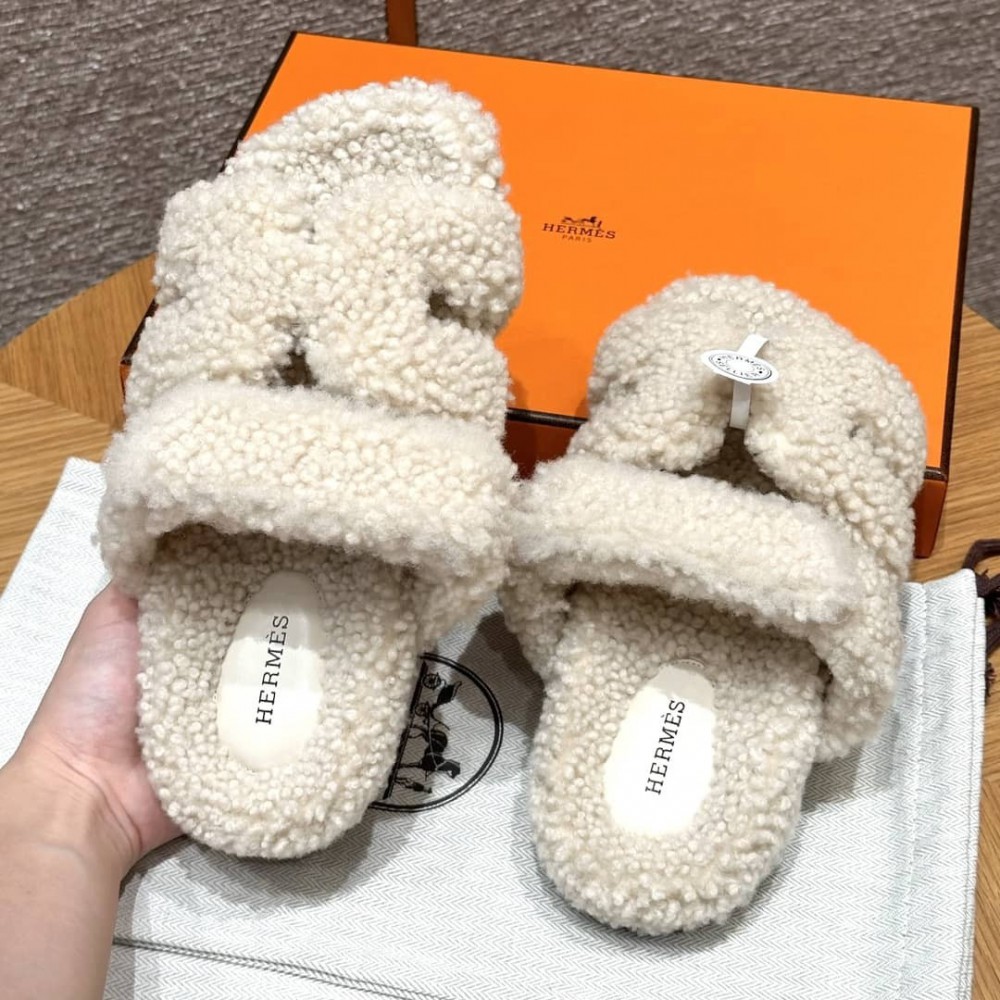 Hermes Sandals Chypre shearling 36-45 Shoes