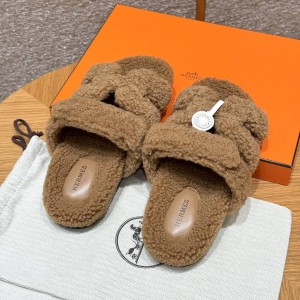 Hermes Sandals Chypre shearling 36-45 Shoes