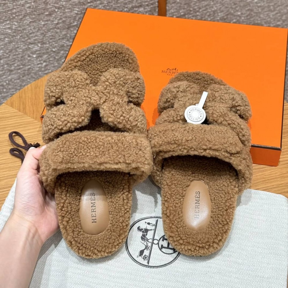 Hermes Sandals Chypre shearling 36-45 Shoes