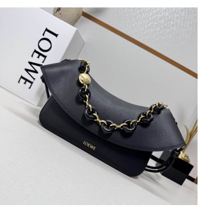 Loewe Medium Ola chain-embellished flap shoulder bag 26X18X13cm