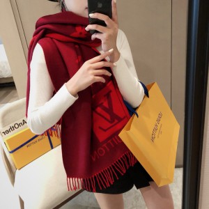 Lv scarf 180x65cm red monogram  Accesories