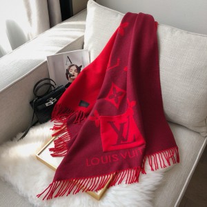 Lv scarf 180x65cm red monogram  Accesories