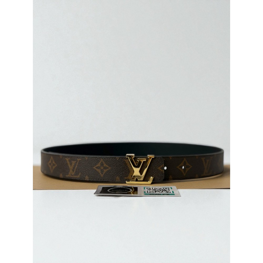 Lv 3cm reversibel belt monogram-black Accesories