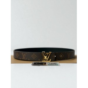 Lv 3cm reversibel belt monogram-black Accesories