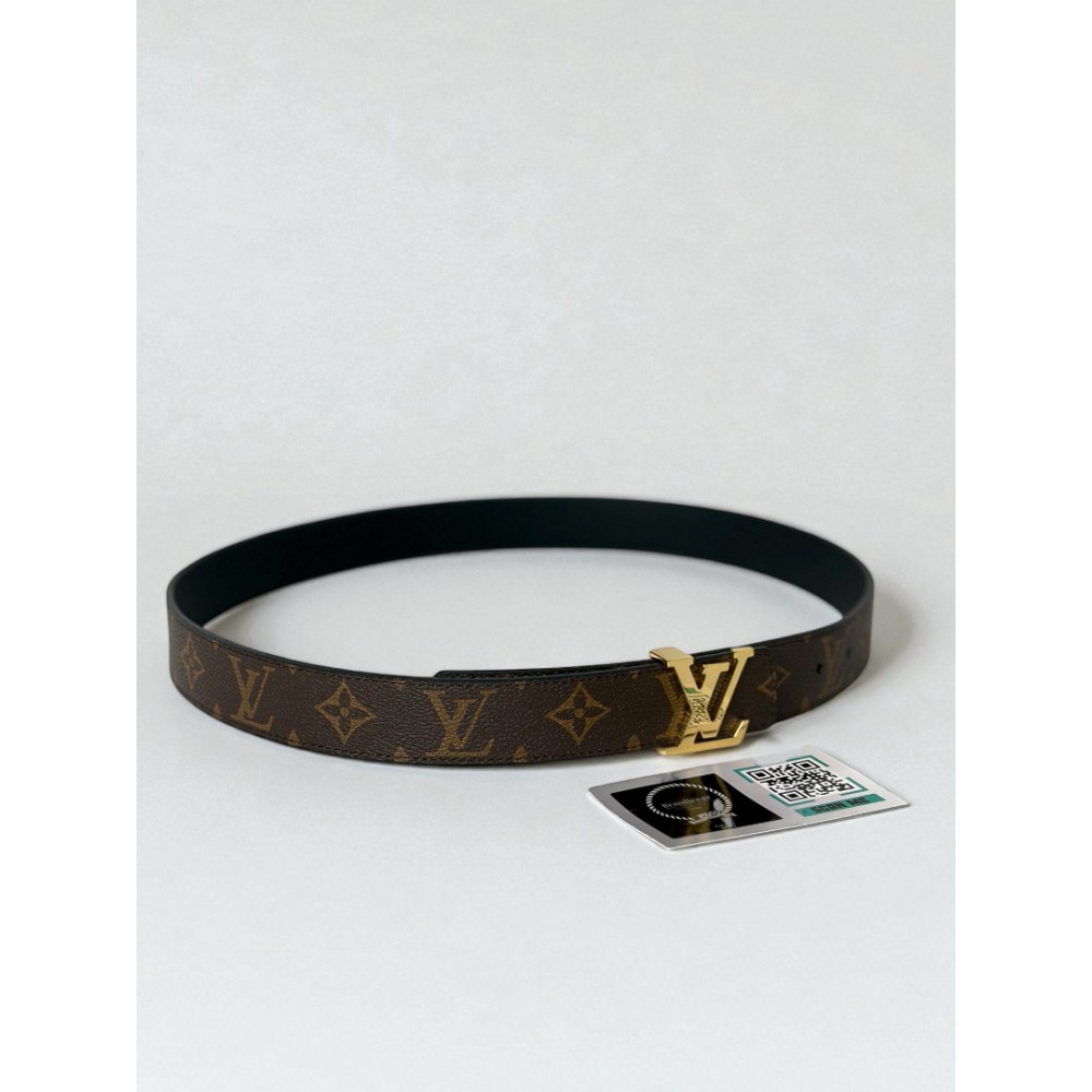 Lv 3cm reversibel belt monogram-black Accesories