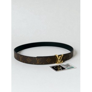 Lv 3cm reversibel belt monogram-black Accesories