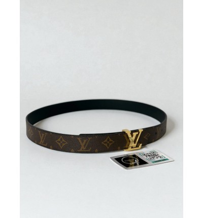 Lv 3cm reversibel belt monogram-black