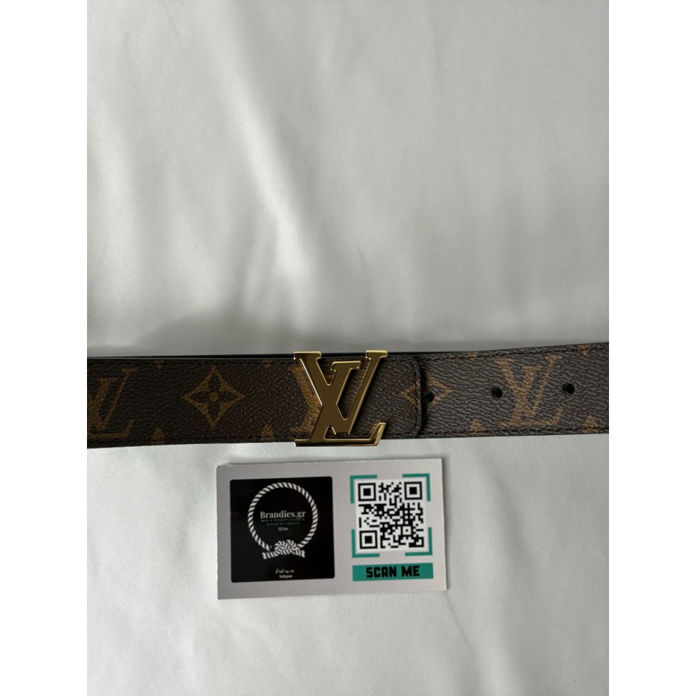 Lv 3cm reversibel belt monogram-black Accesories