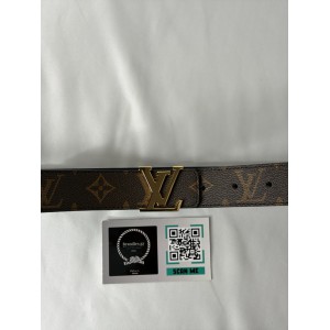 Lv 3cm reversibel belt monogram-black Accesories