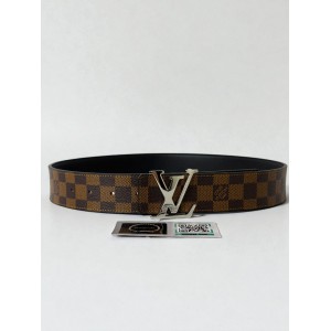 Lv 4cm reversible belt damier ebene - brown Accesories