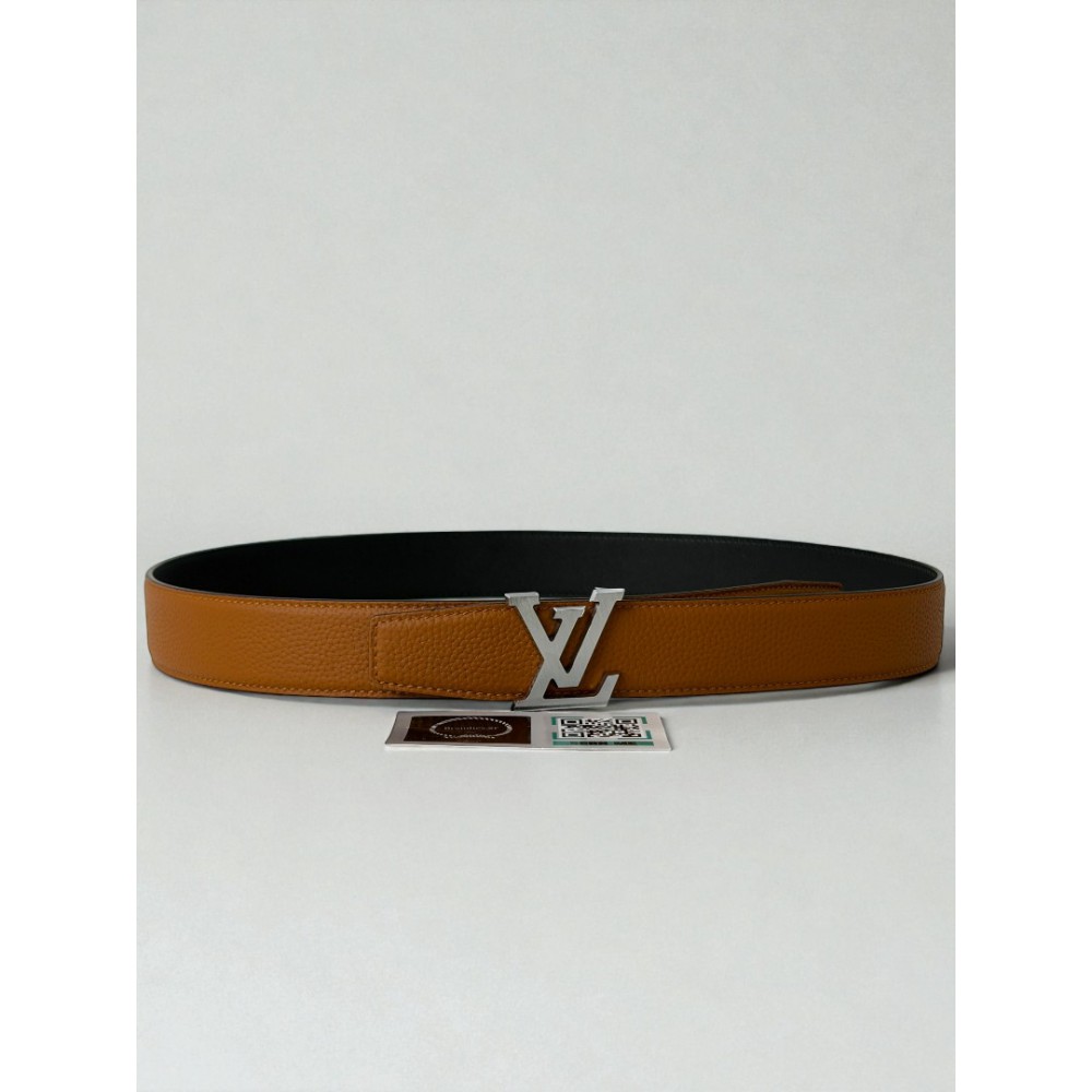 Lv Heritage 3.5cm reversible brown - black belt  Accesories