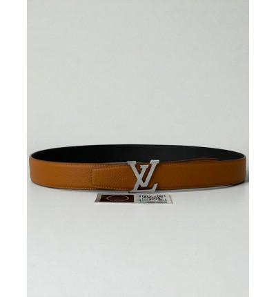 Lv Heritage 3.5cm reversible brown - black belt 