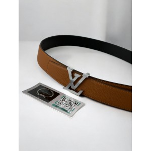 Lv Heritage 3.5cm reversible brown - black belt  Accesories