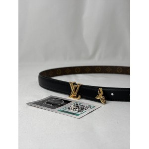 Lv Pretty 2cm reversible belt  Accesories