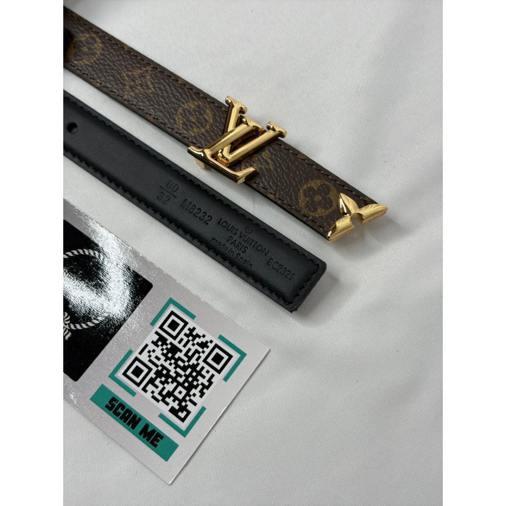 Lv Pretty 3cm reversible belt  Accesories
