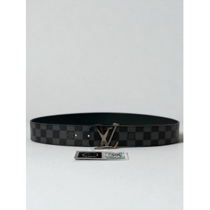 Lv 4cm reversible belt damier graphite - black  Accesories