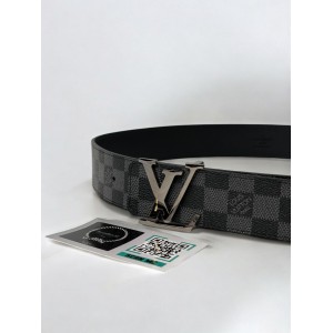 Lv 4cm reversible belt damier graphite - black  Accesories