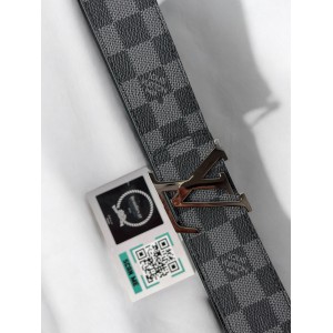 Lv 4cm reversible belt damier graphite - black  Accesories